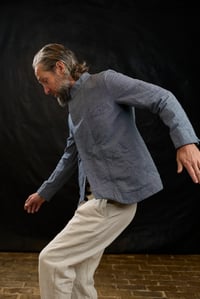 Image 18 of  Chinwest Jacket - Washed Blue Herringbone