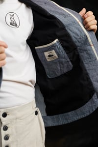 Image 23 of  Chinwest Jacket - Washed Blue Herringbone