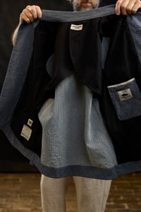 Image 24 of  Chinwest Jacket - Washed Blue Herringbone