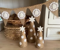 Image 3 of Large White Rustic Christmas Tree 25cm