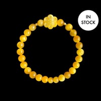 Yellow Tigers Eye Cherry Blossom Energy Bracelet