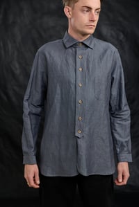 Image 2 of Huegnoit Shirt - Blue Grey cotton 