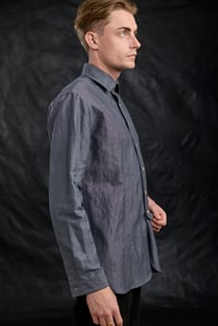 Image 12 of Huegnoit Shirt - Blue Grey cotton 