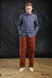 Image 6 of Huegnoit Shirt - Italian Grey brushed soft cotton