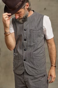 Image 2 of Clayton Gilet - Grey Stripe 