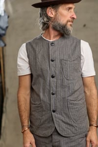 Image 7 of Clayton Gilet - Grey Stripe 