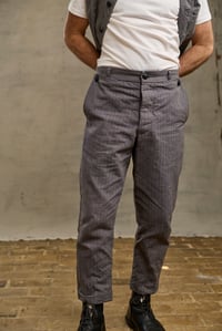 Image 2 of Peaky Blinder Trouser - Grey Stripe 