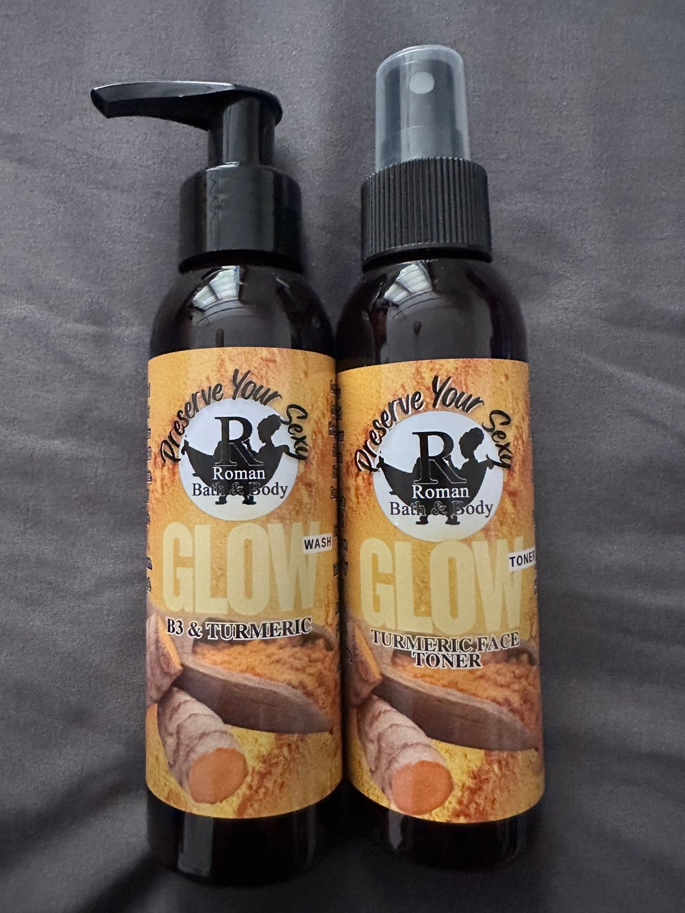Image of Glow Collection B3 Turmeric Toner / B3 Turmeric Face Wash / Turmeric Face Serum  / Turmeric Gel Mask