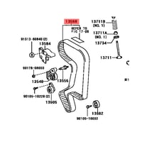 Image 1 of Timing Belt Part Number #13568-80015 for 3SGE Beams Engine