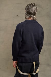 Image 8 of SUBMARNIER Classic Crewneck Sweater - Navy