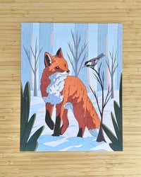 Image 4 of Snowy Fox Art Print