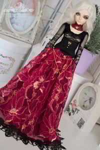 Image 3 of LIMITED - Red and Black lace outfit + cloak for MNF/PetiteMarionette girls