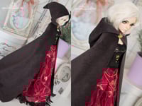 Image 2 of LIMITED - Red and Black lace outfit + cloak for MNF/PetiteMarionette girls