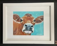 Image 2 of Charming Hand-Painted Cow Print 