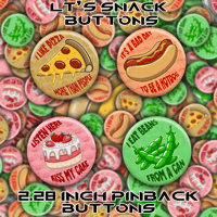 Image 1 of LT's Snack Buttons, 2.28" Pinback Buttons