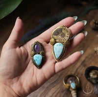 Image 4 of Mermaids treasure talisman with larimar and amethyst