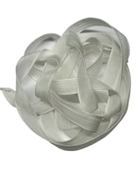 Image 3 of 1PC. WHITE   42" Hand Dyed Finished Edge Silk Wrist Wrap Bracelet/Jewelry/Craft Ribbon