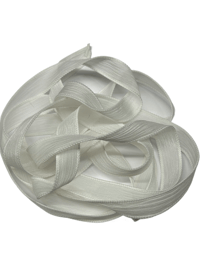 Image 4 of 1PC. WHITE   42" Hand Dyed Finished Edge Silk Wrist Wrap Bracelet/Jewelry/Craft Ribbon