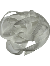Image 6 of 1PC. WHITE   42" Hand Dyed Finished Edge Silk Wrist Wrap Bracelet/Jewelry/Craft Ribbon