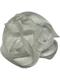 Image 7 of 1PC. WHITE   42" Hand Dyed Finished Edge Silk Wrist Wrap Bracelet/Jewelry/Craft Ribbon