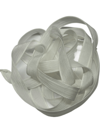 Image 1 of 1PC. WHITE   42" Hand Dyed Finished Edge Silk Wrist Wrap Bracelet/Jewelry/Craft Ribbon