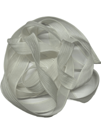 Image 9 of 1PC. WHITE   42" Hand Dyed Finished Edge Silk Wrist Wrap Bracelet/Jewelry/Craft Ribbon