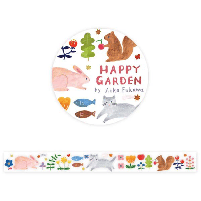 Image of Cozyca - Clear Washi Tape - Happy Garden