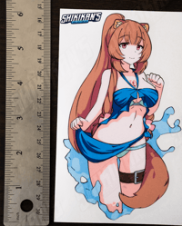 Image 5 of Raphtalia 6" Lewd Armor / Swimsuit / Hot Spring Vinyl Sticker