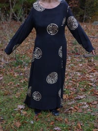 Image 1 of Rare vintage rayon dress with triskelion design