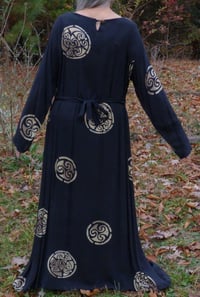 Image 2 of Rare vintage rayon dress with triskelion design
