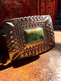 Image 6 of WL&A Handmade Large Ingot Repoussé Belt Buckle - Royston - Size 3.75" x 2.75"