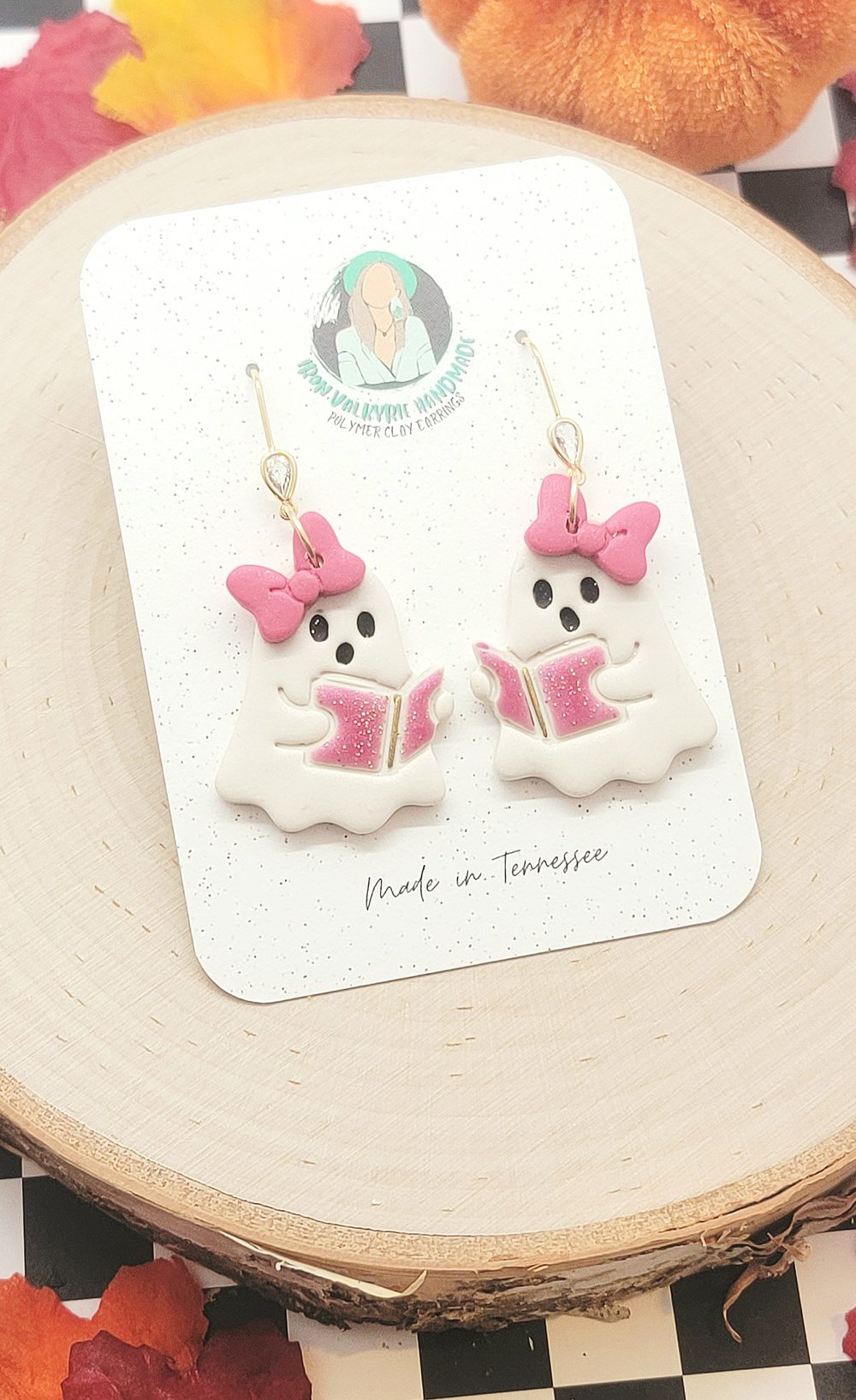 Image of Bookish Ghost Dangles