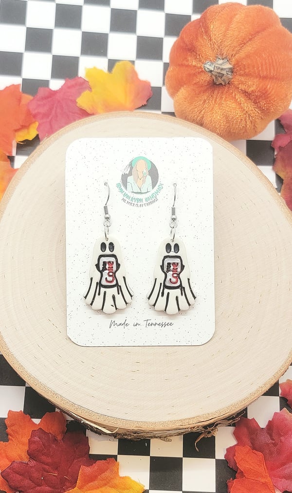 Image of Diet Soda Ghost Earrings