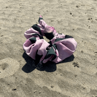 Image 5 of St. Louis Water Lily Hair Scrunchie - Pink/Green