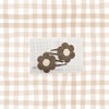 DUO BARRETTES Fleur brown