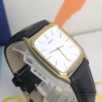 Image 4 of 1987 Seiko Quartz 'Tank' Snowflake Dial Gold Dress Watch (5P31-5260)