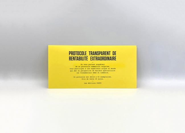 PROTOCOLE TRANSPARENT DE RENTABILITÉ EXTRAORDINAIRE