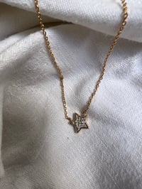Image 1 of Collier Étoile ou Lune Strass 