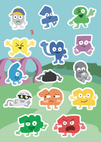 Numbers sticker sheet