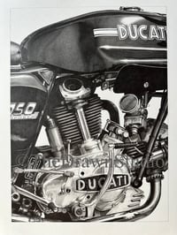 The Black Ducati Drawing