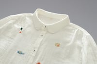 Image 2 of White Cotton Shirt – Embroidered Motifs
