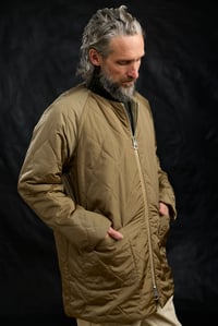 Image 7 of Nomad Quilting zip Coat - Gross Khaki 