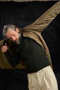 Image 10 of Nomad Quilting zip Coat - Gross Khaki 