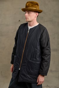 Image 4 of Nomad Quilting zip Coat - Navy