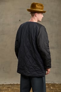 Image 8 of Nomad Quilting zip Coat - Navy