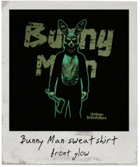 Image 3 of Bunny Man Sweatshirt - glows in the dark!