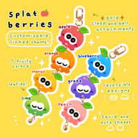 Image 3 of Splat Berries Customizable Linked Charms