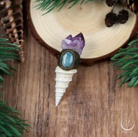Image 1 of Siren talisman with aquamarine