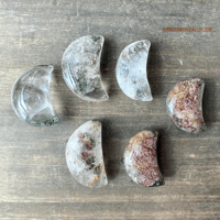 Image 3 of Garden Quartz, Crescent Moon, Lodelite Quartz Crystal, Shaman’s Dream Stone, Crystal Moon