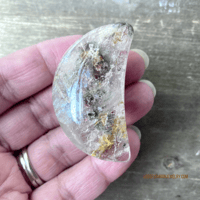 Image 8 of Garden Quartz, Crescent Moon, Lodelite Quartz Crystal, Shaman’s Dream Stone, Crystal Moon